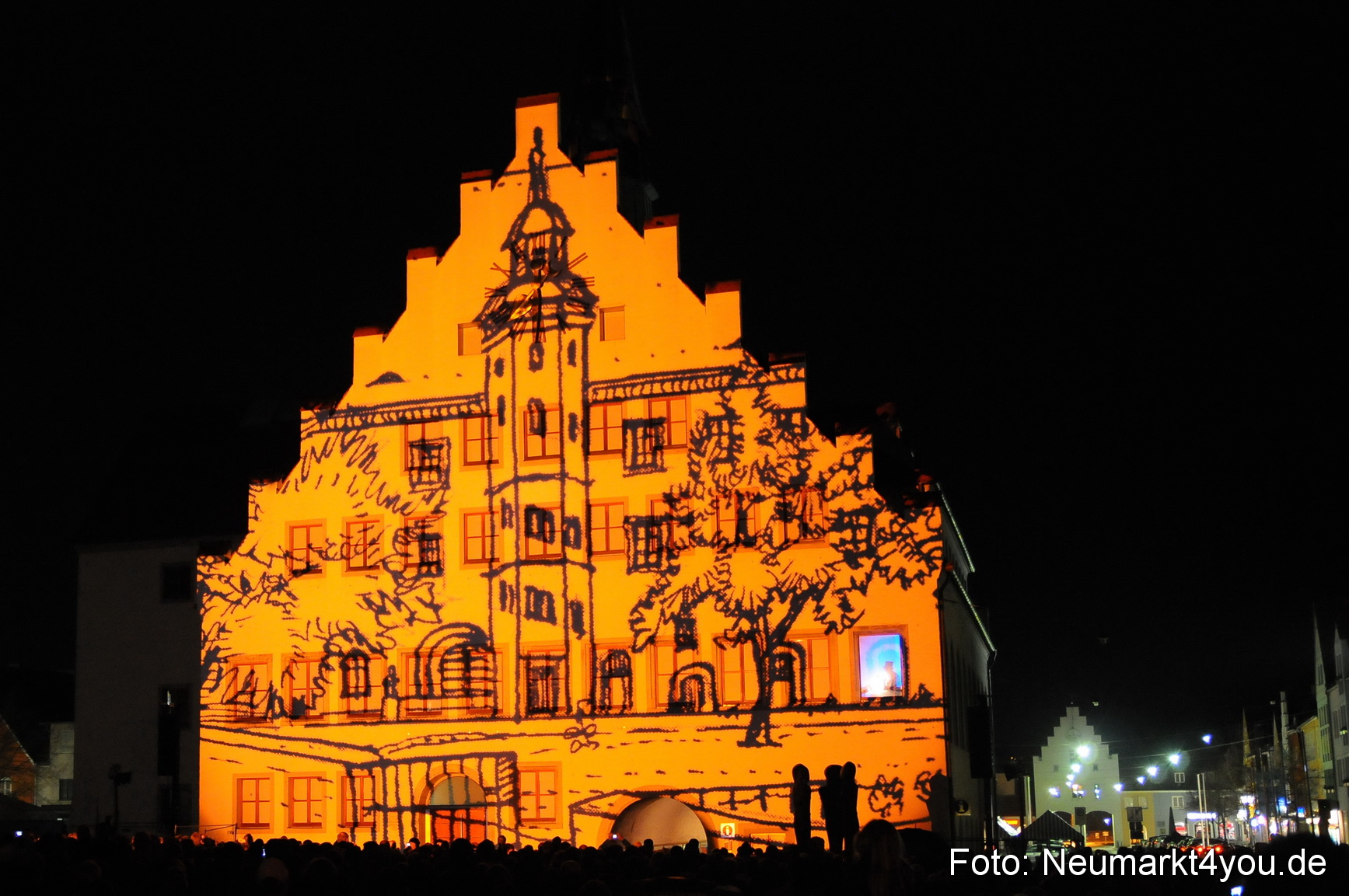 Jubiläumsshow Rathausfassade 200310 0012