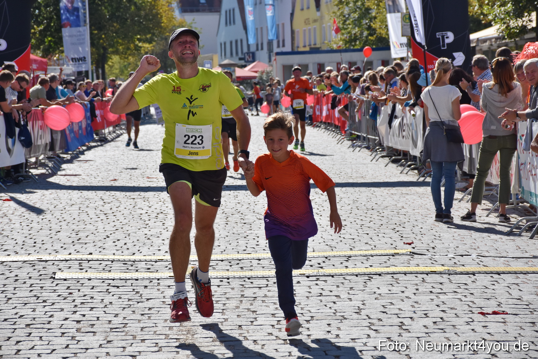 Zieleinlauf Stadtlauf Neumarkt 2018 0818
