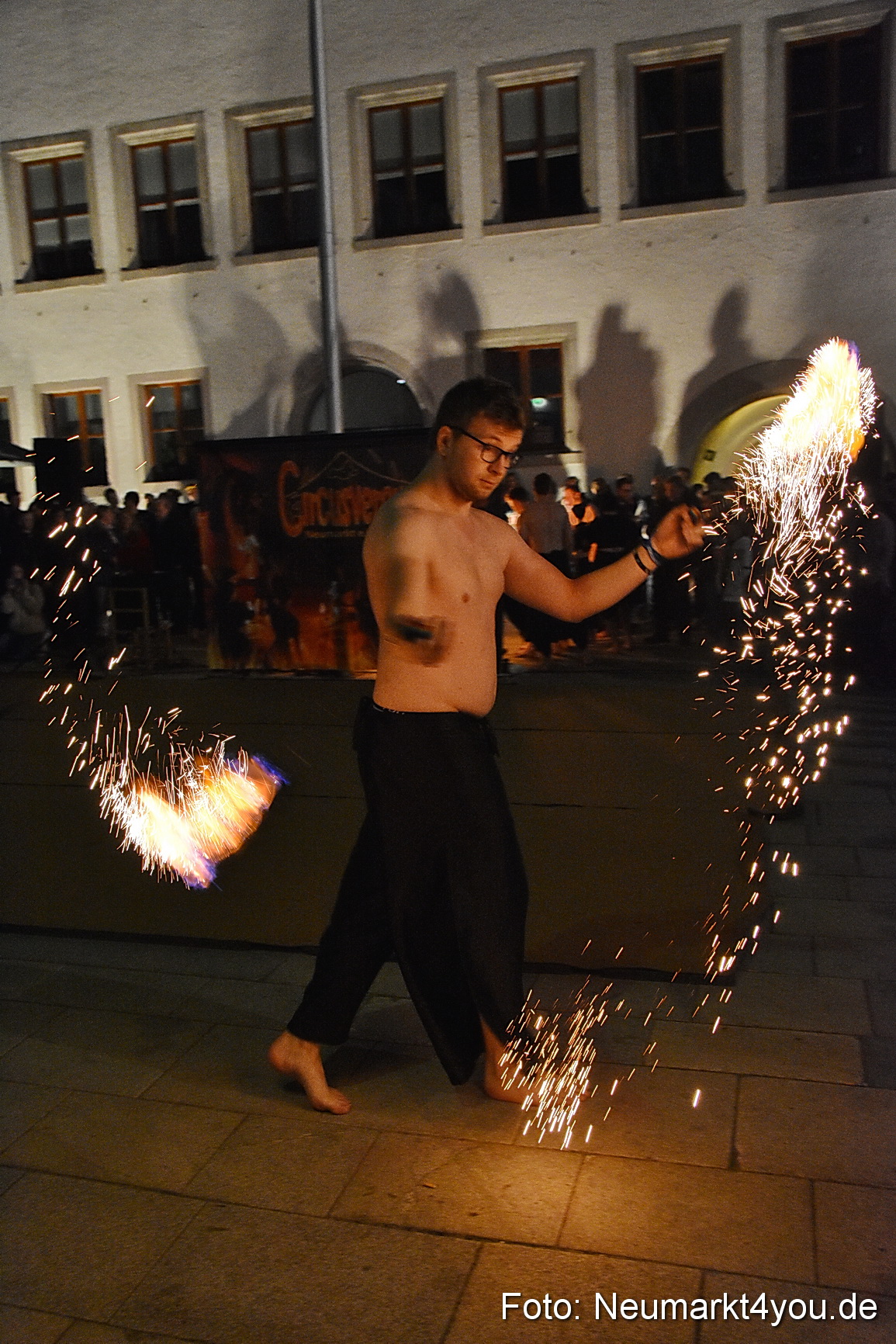 Feuershow Rathausplatz Nacht der Sinne 2022 0017