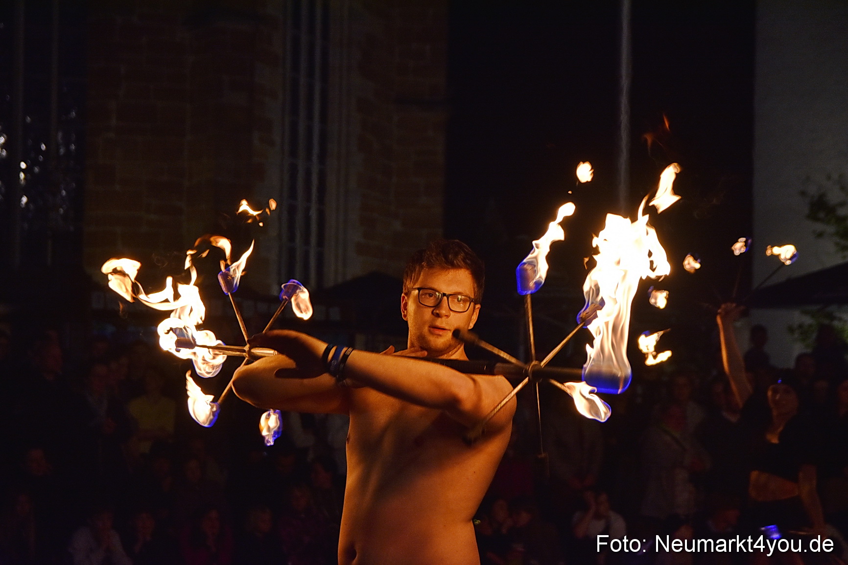 Feuershow Rathausplatz Nacht der Sinne 2022 0030