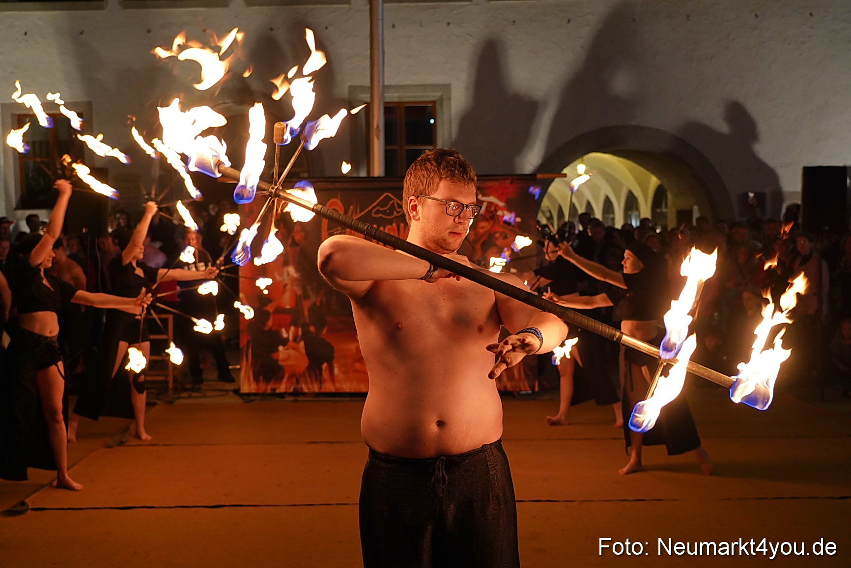 Feuershow Rathausplatz Nacht der Sinne 2022 0032